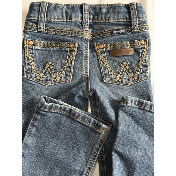 Little Girls Wrangler Jeans Sz 4 Slim Bootcut Retro Cowgirl 09MWGHS - Picture 1 of 8